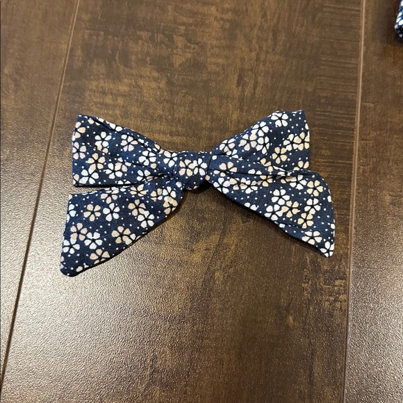 Rylee + Cru Navy Floral Kids Dress with Bow - Picture 5 of 7